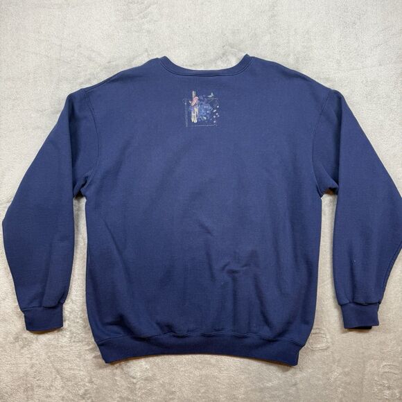 Northern Reflections Sweatshirt Women’s XL Blue Birdhouse Crew Long Sleeve - Picture 2 of 7
